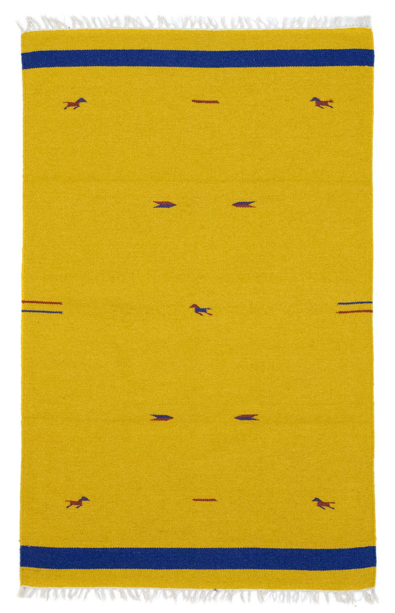 Kelim Teppich - Trendy 120 x 180 cm - gelb