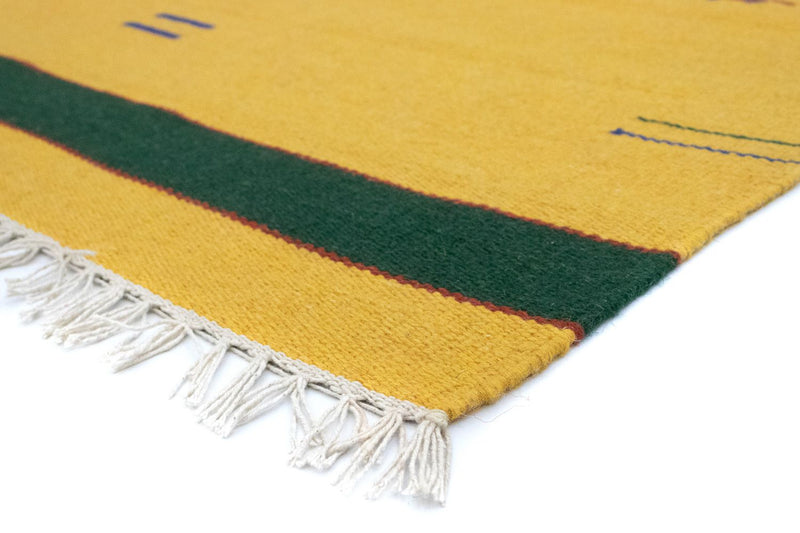 Kelim Modern Teppich 120x180cm - gelb
