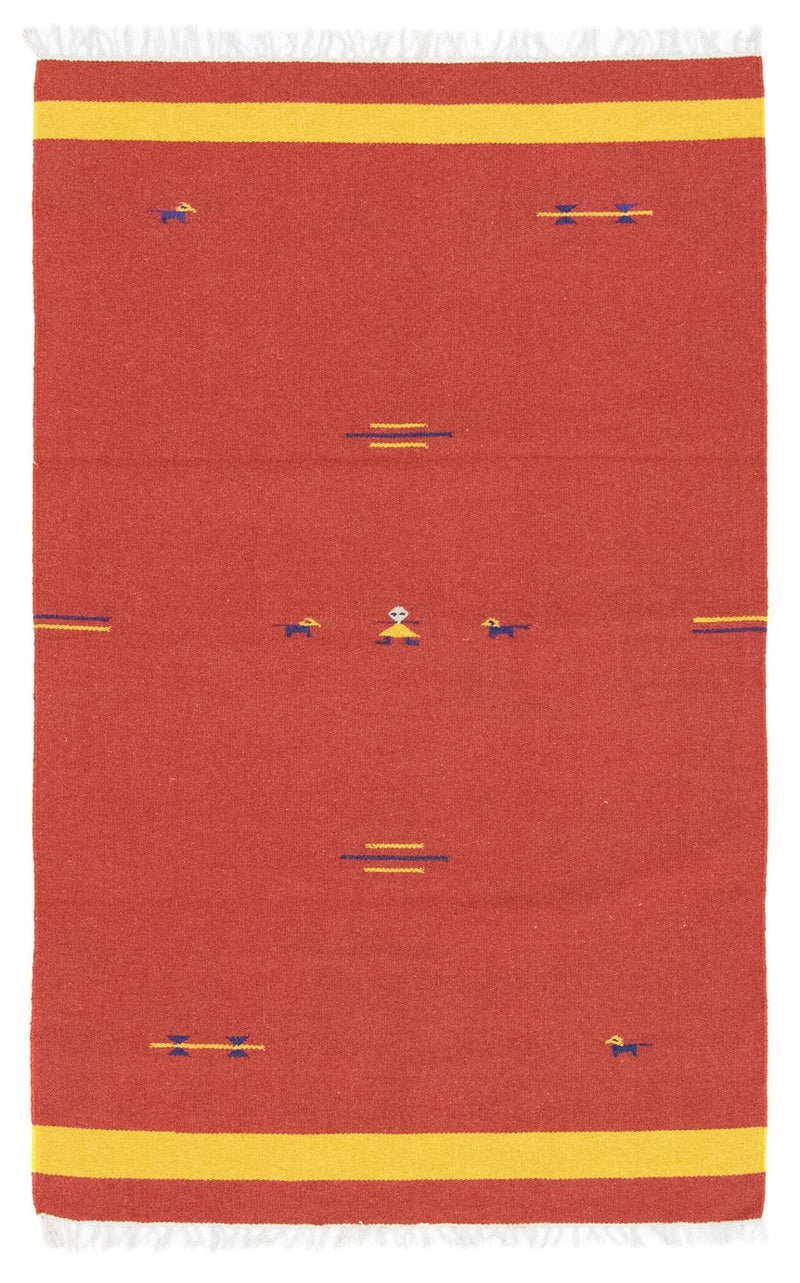 Kelim Teppich - Trendy 120 x 180 cm - rot