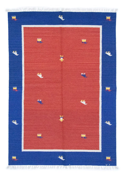 Kelim Modern Teppich 140x200cm - rot