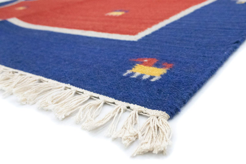 Kelim Modern Teppich 140x200cm - rot
