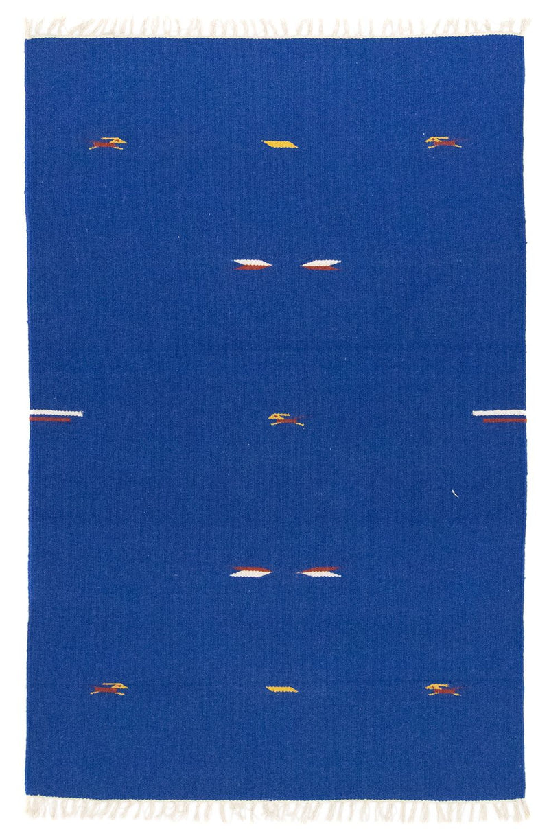 Kelim Teppich - Trendy 120 x 180 cm - blau