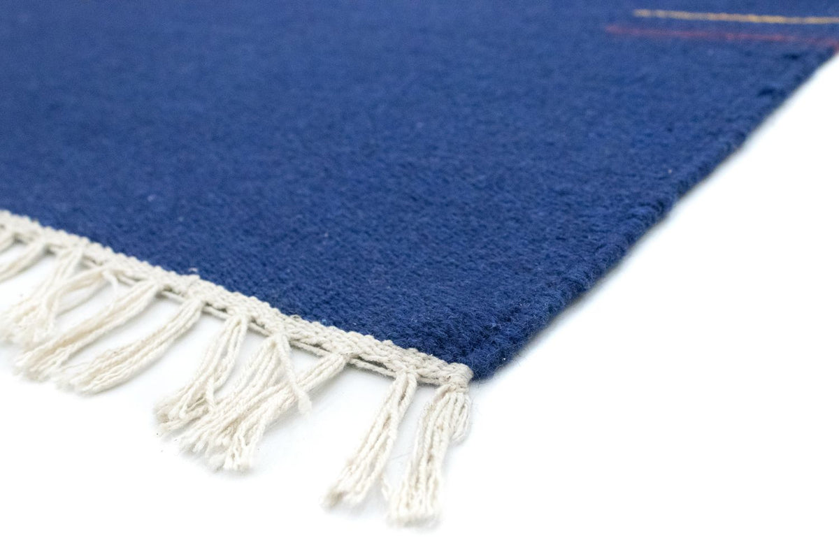 Kelim Teppich - Trendy 120 x 180 cm - blau
