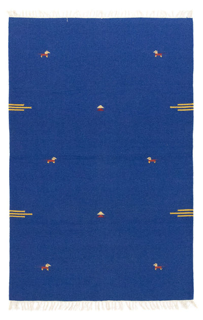 Kelim Modern Teppich 120x180cm - blau