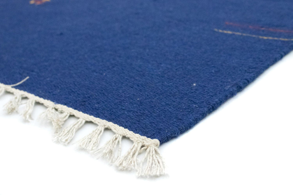 Kelim Modern Teppich 120x180cm - blau