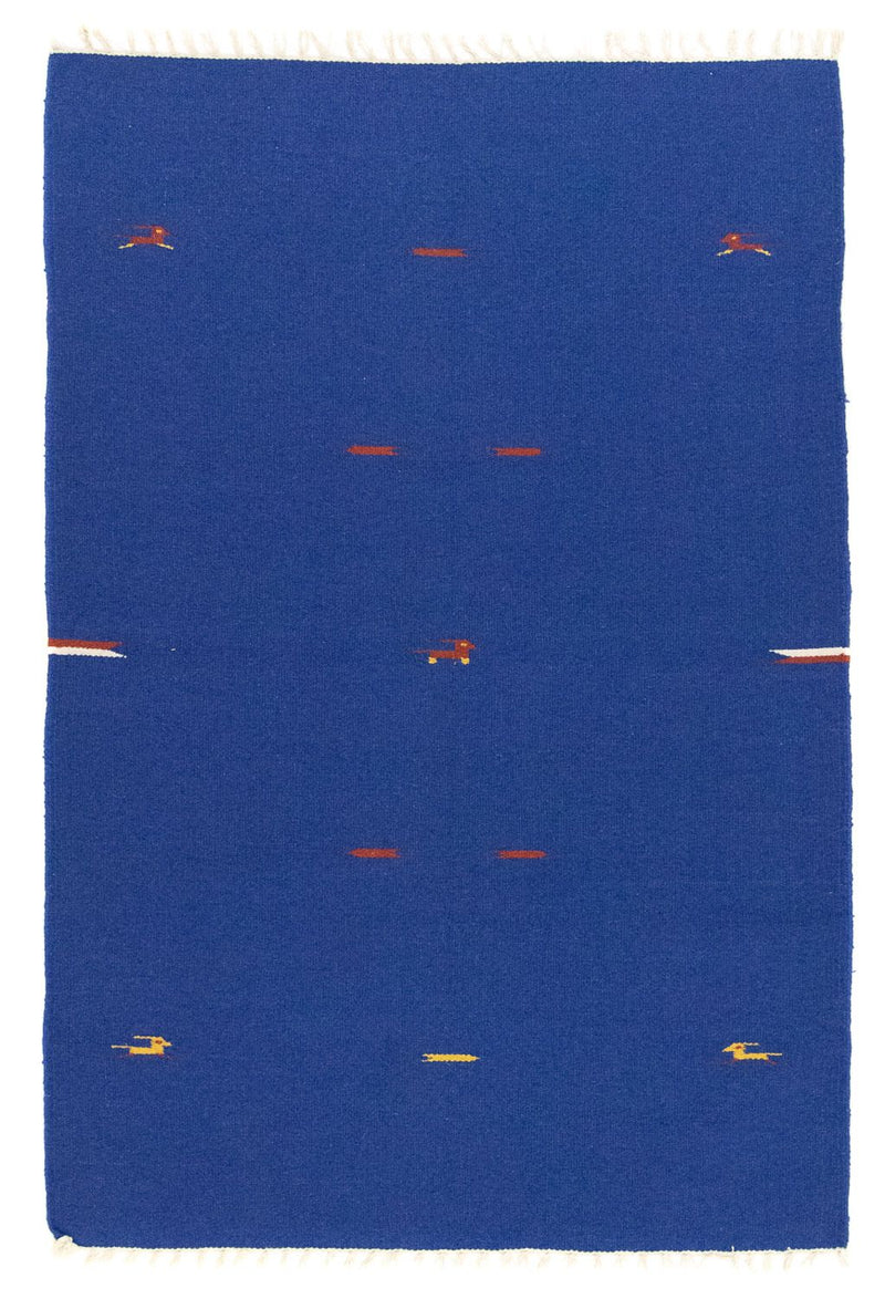 Kelim Modern Teppich 120x180cm - blau