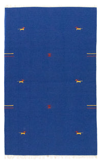 Kelim Modern Teppich 120x180cm - blau – product image