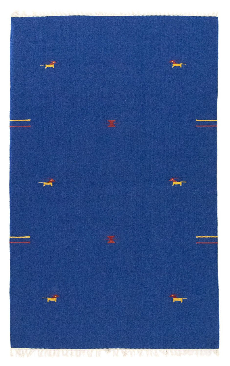 Kelim Modern Teppich 120x180cm - blau