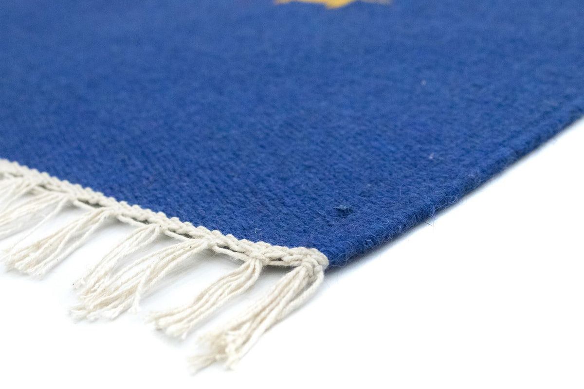 Kelim Modern Teppich 120x180cm - blau