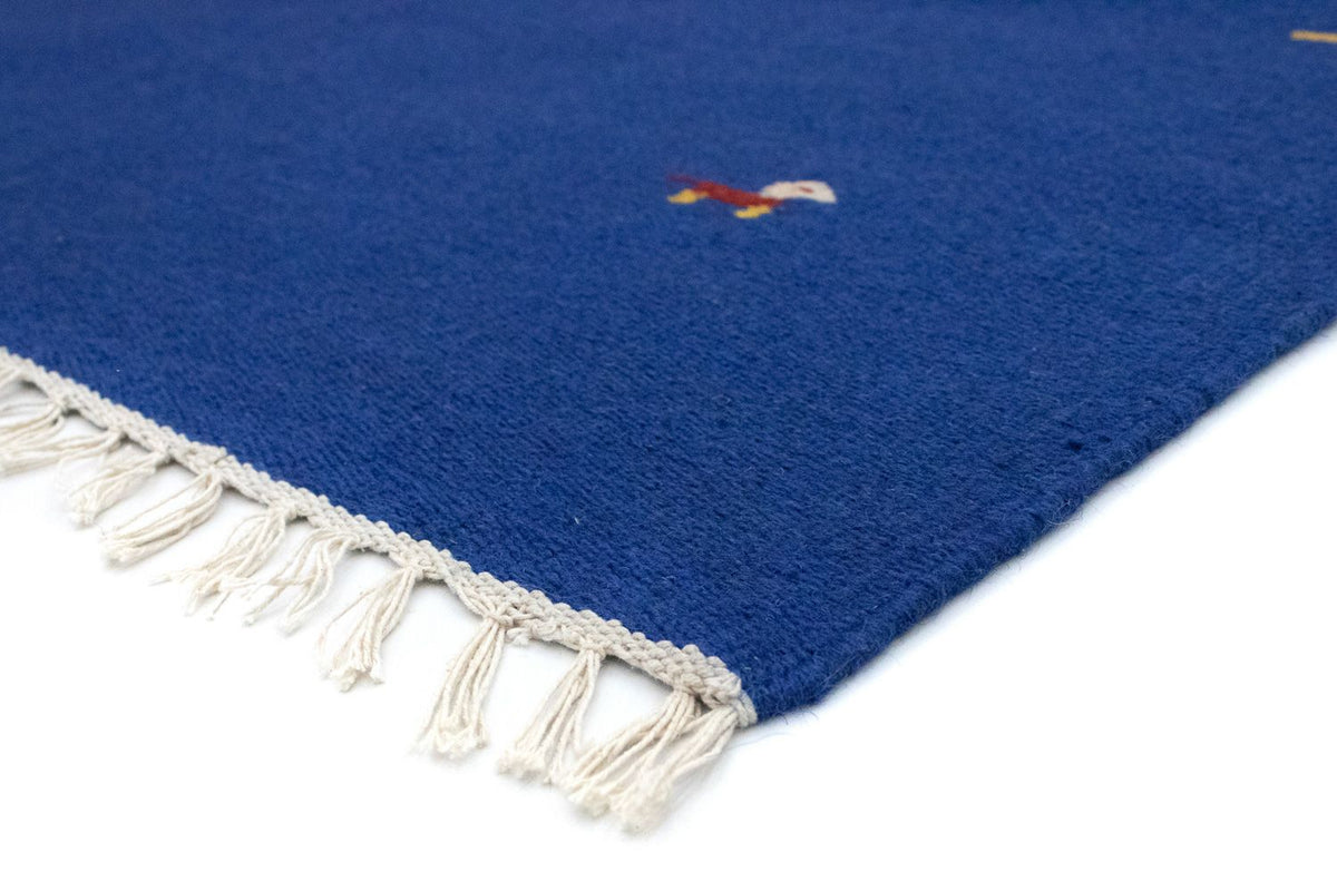Kelim Modern Teppich 120x180cm - blau