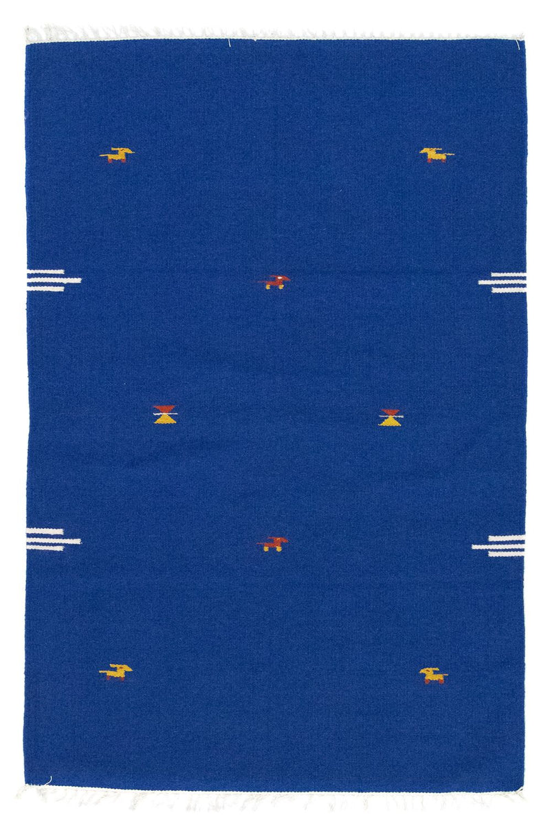 Kelim Teppich - Trendy 120 x 180 cm - blau