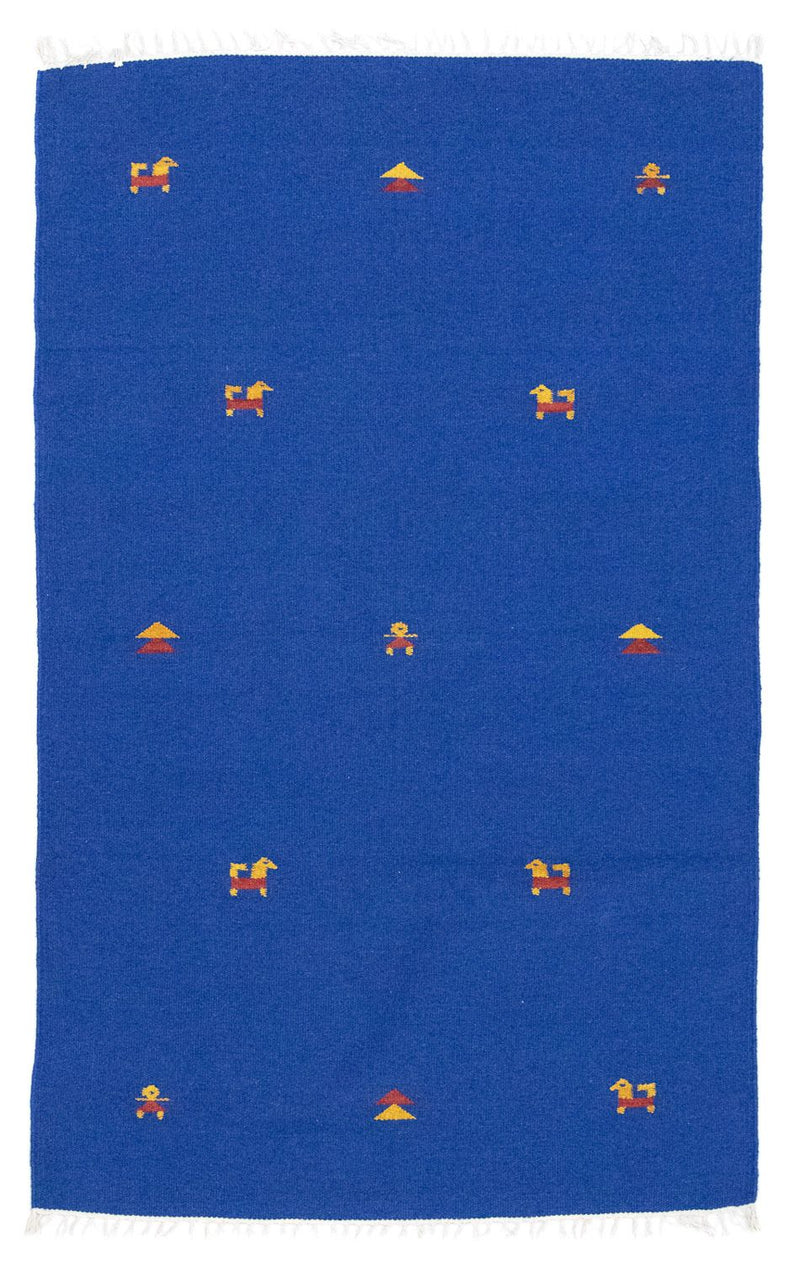 Kelim Teppich - Trendy 120 x 180 cm - blau