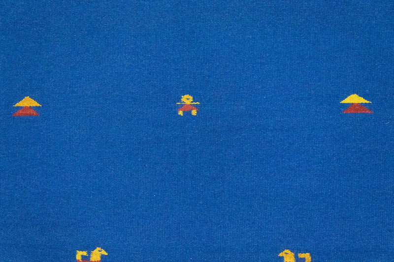 Kelim Teppich - Trendy 120 x 180 cm - blau