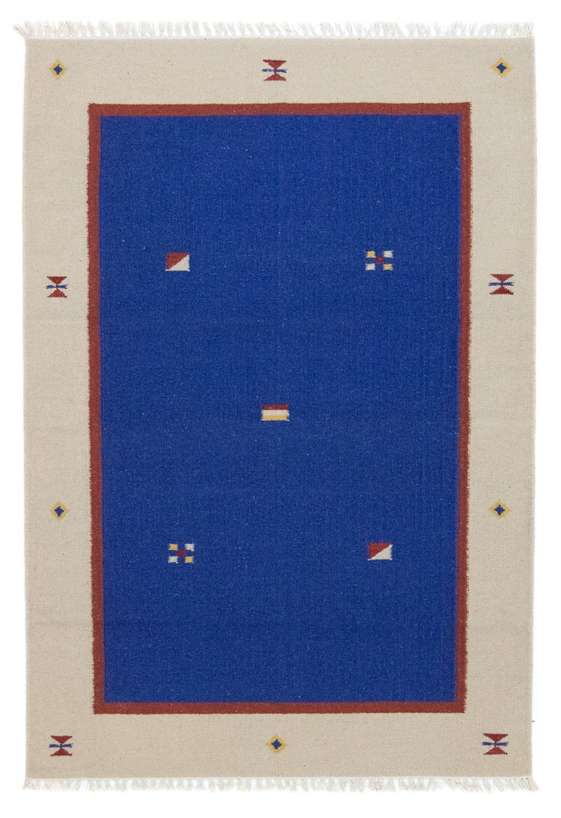 Kelim Teppich - Trendy 120 x 180 cm - blau