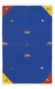 Kelim Teppich - Trendy 120 x 180 cm - blau
