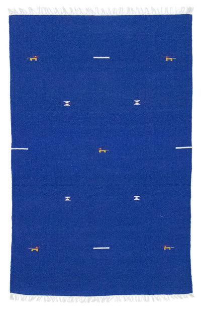 Kelim Modern Teppich 120x180cm - blau