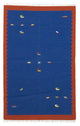 Kelim Modern Teppich 120x180cm - blau