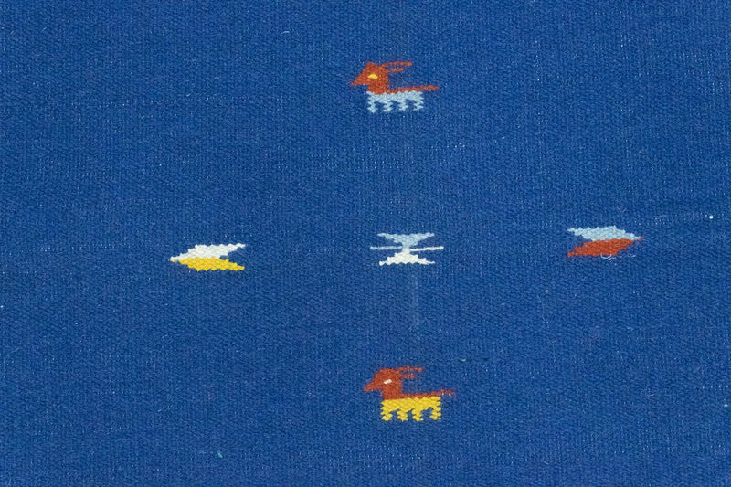 Kelim Modern Teppich 120x180cm - blau