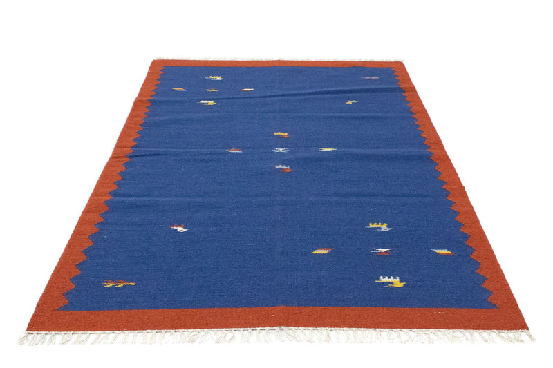 Kelim Modern Teppich 120x180cm - blau