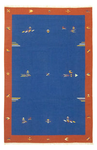 Kelim Modern Teppich 200x300cm - blau – product image