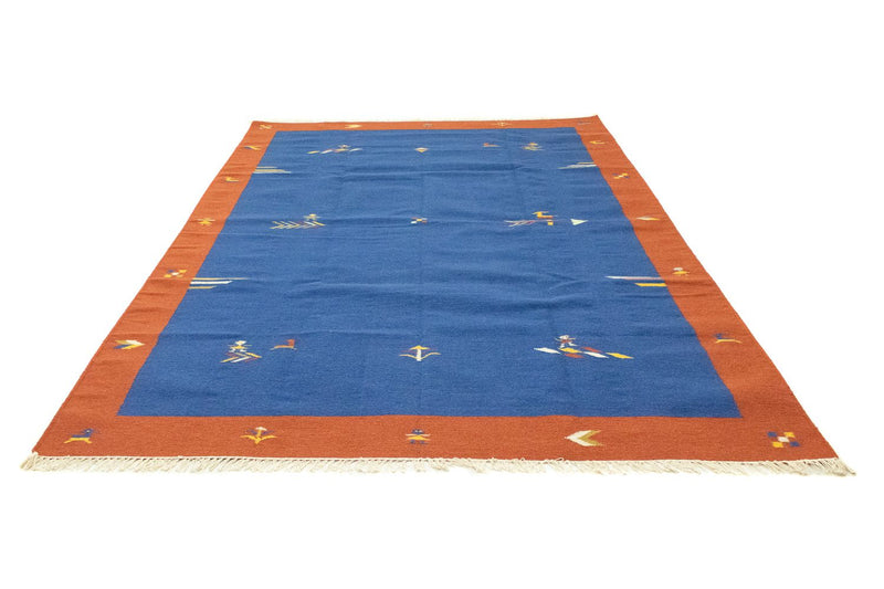Kelim Modern Teppich 200x300cm - blau