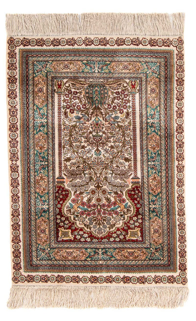 Hereke Teppich 62x91cm - Orientteppich - mehrfarbig