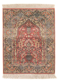 China Seide Teppich 64x86cm - Orientteppich - rot – product image