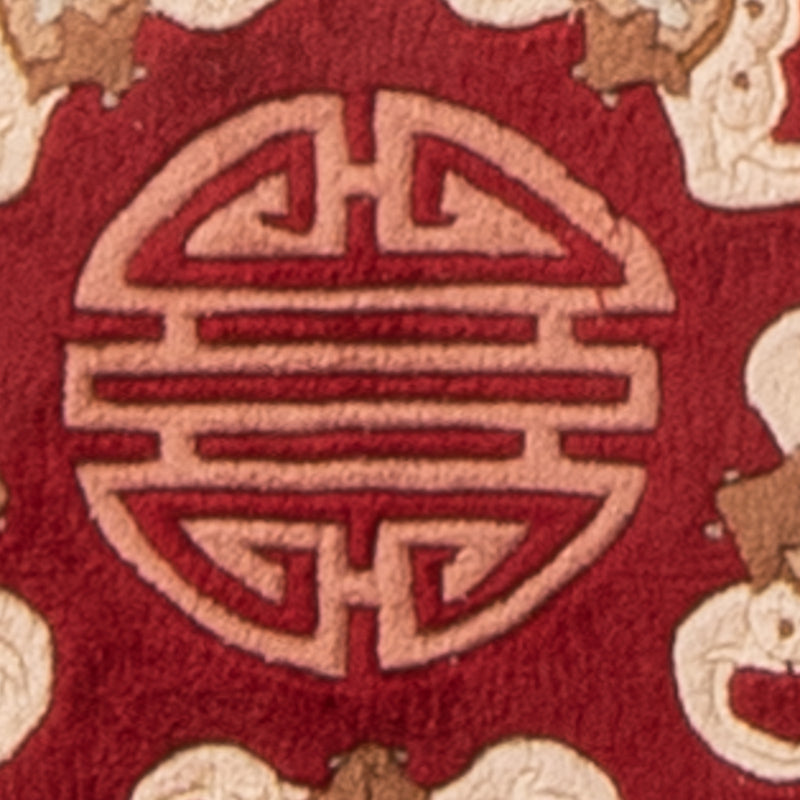 China Teppich 31x31cm - Orientteppich - rot