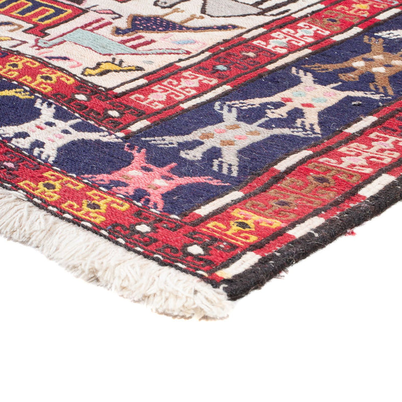 Kelim Seide Teppich 109x135cm - mehrfarbig