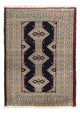 Turkaman Teppich 64x87cm - Orientteppich - dunkelblau
