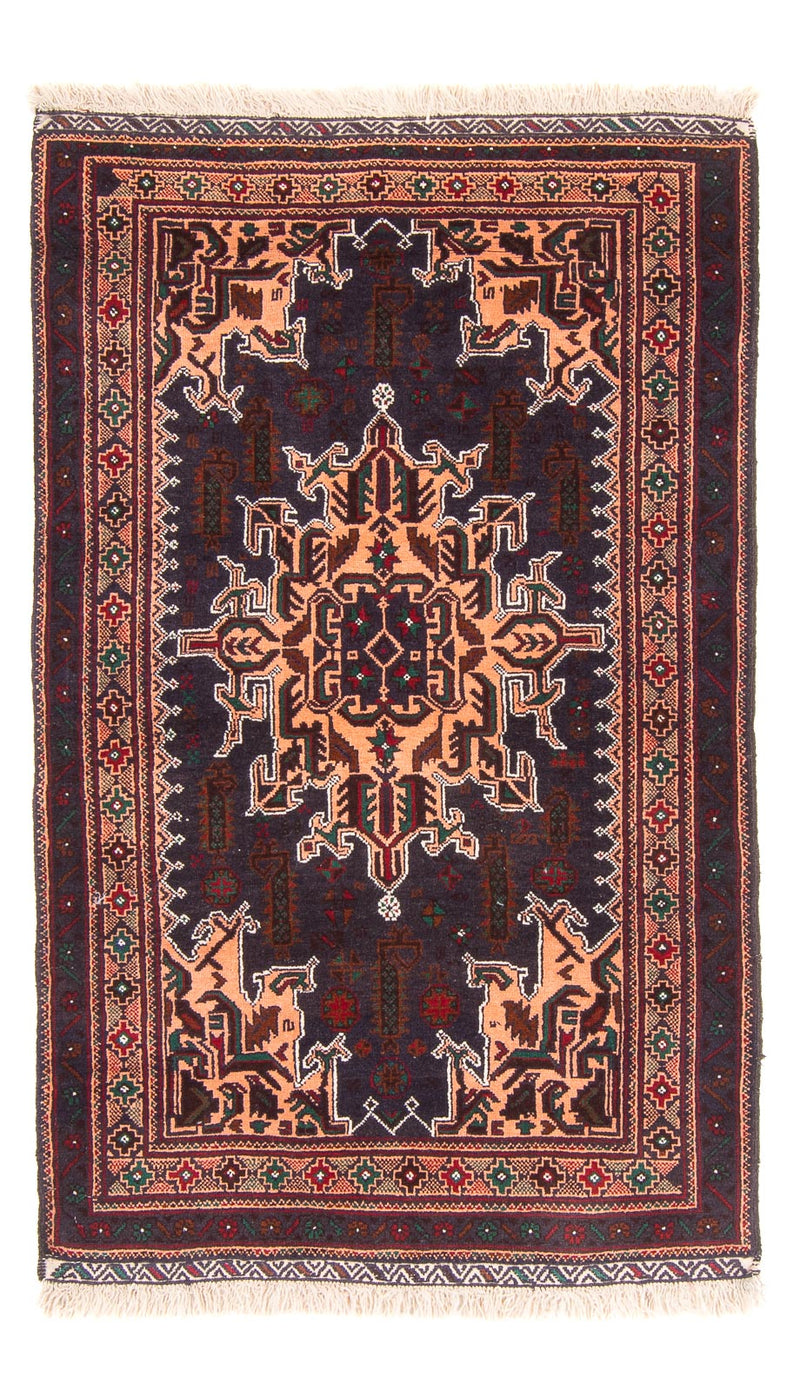 Belutsch Teppich 89x150cm - Orientteppich - dunkelblau