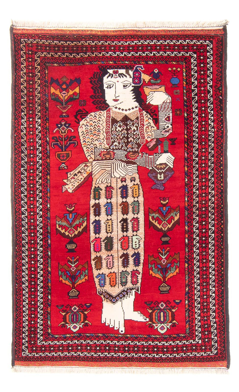 Belutsch Teppich 92x145cm - Orientteppich - rot