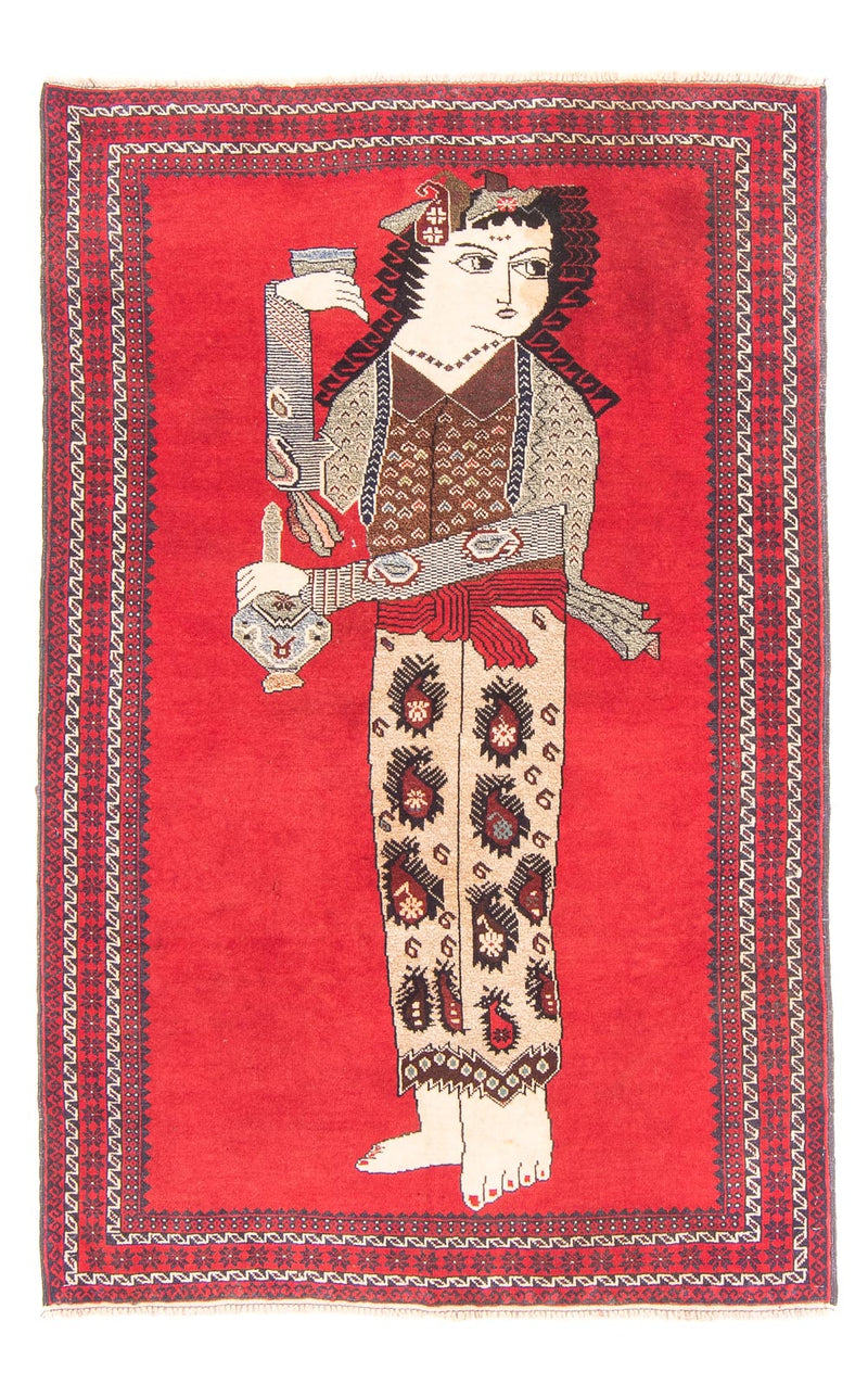 Belutsch Teppich 89x138cm - Orientteppich - rot