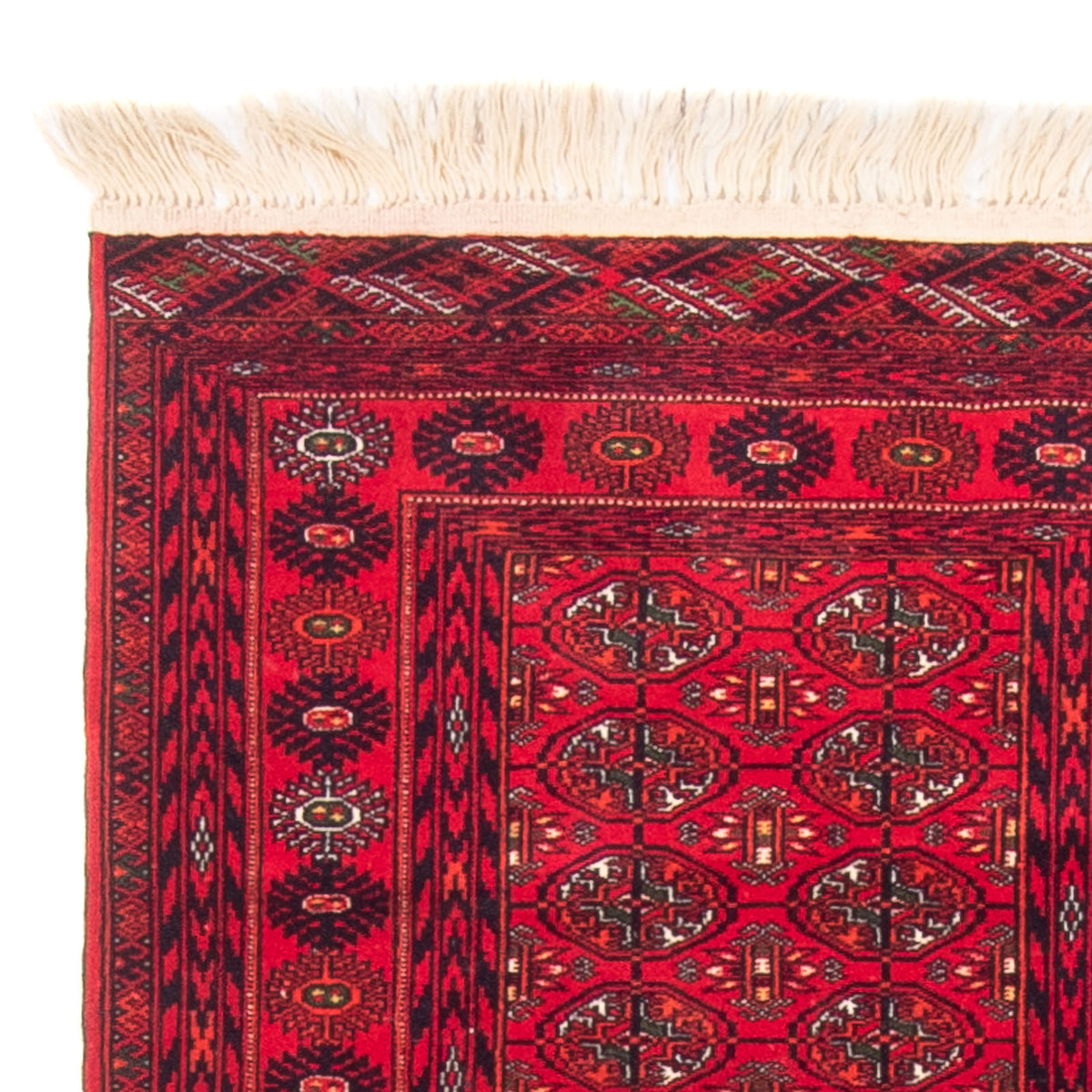 Afghan Teppich 80x200cm - Orientteppich - rot