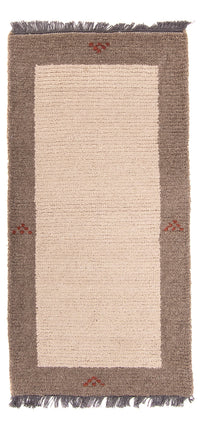 Nepal Teppich 70x140cm - Wollteppich - beige – product image