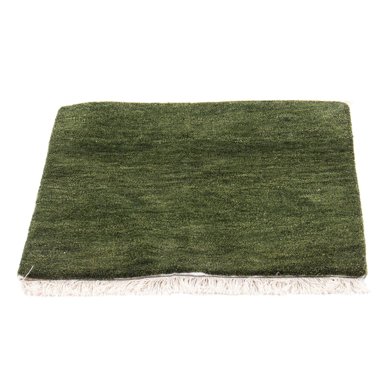 Gabbeh Teppich Indus 51x54cm - Wollteppich - grün