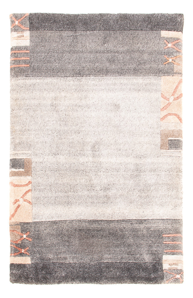 Nepal Teppich - 60 x 90 cm - hellgrau