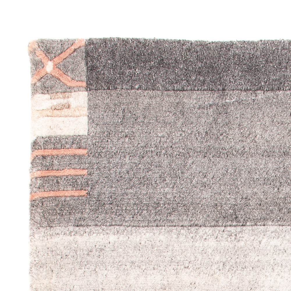 Nepal Teppich - 60 x 90 cm - hellgrau