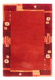 Nepal Teppich 60x90cm - Wollteppich - rot