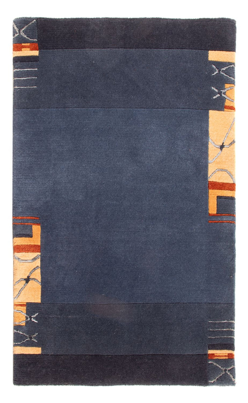Nepal Teppich - 60 x 90 cm - dunkelblau