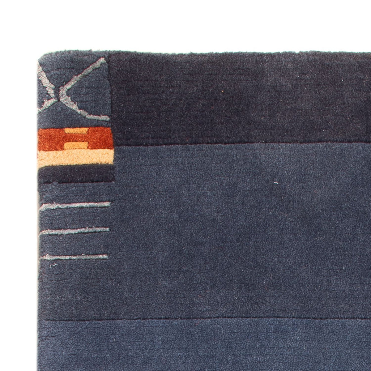 Nepal Teppich - 60 x 90 cm - dunkelblau