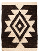 Wollteppich - 60 x 90 cm - schwarz