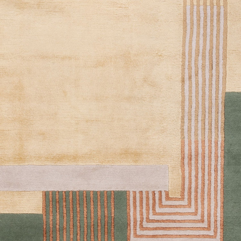 Designer Teppich 167x243cm - grün
