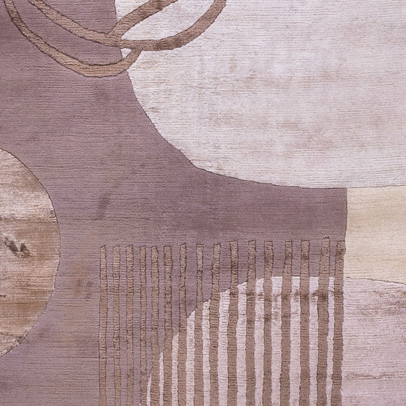 Designer Teppich 164x244cm - silber