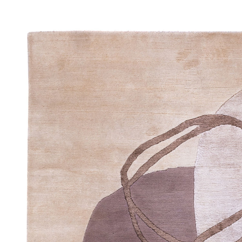 Designer Teppich 164x244cm - silber