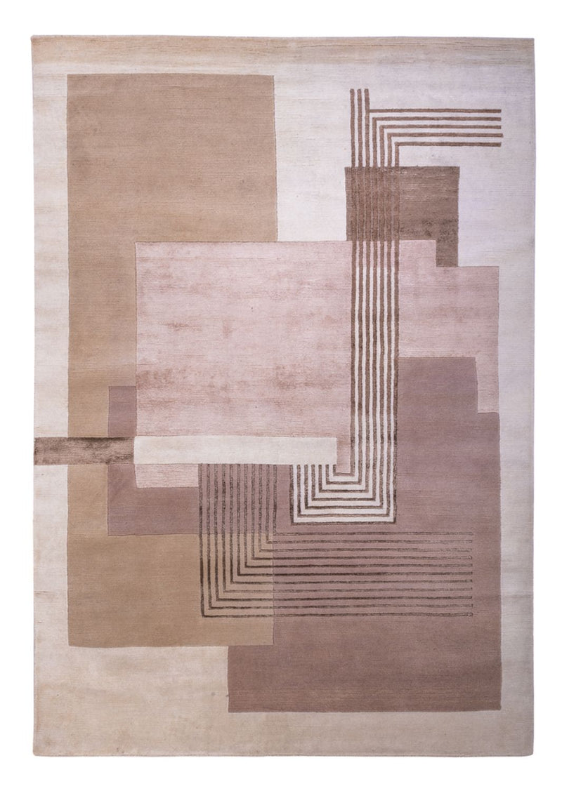 Designer Teppich 169x244cm - silber