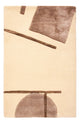 Designer Teppich - 60 x 90 cm - creme