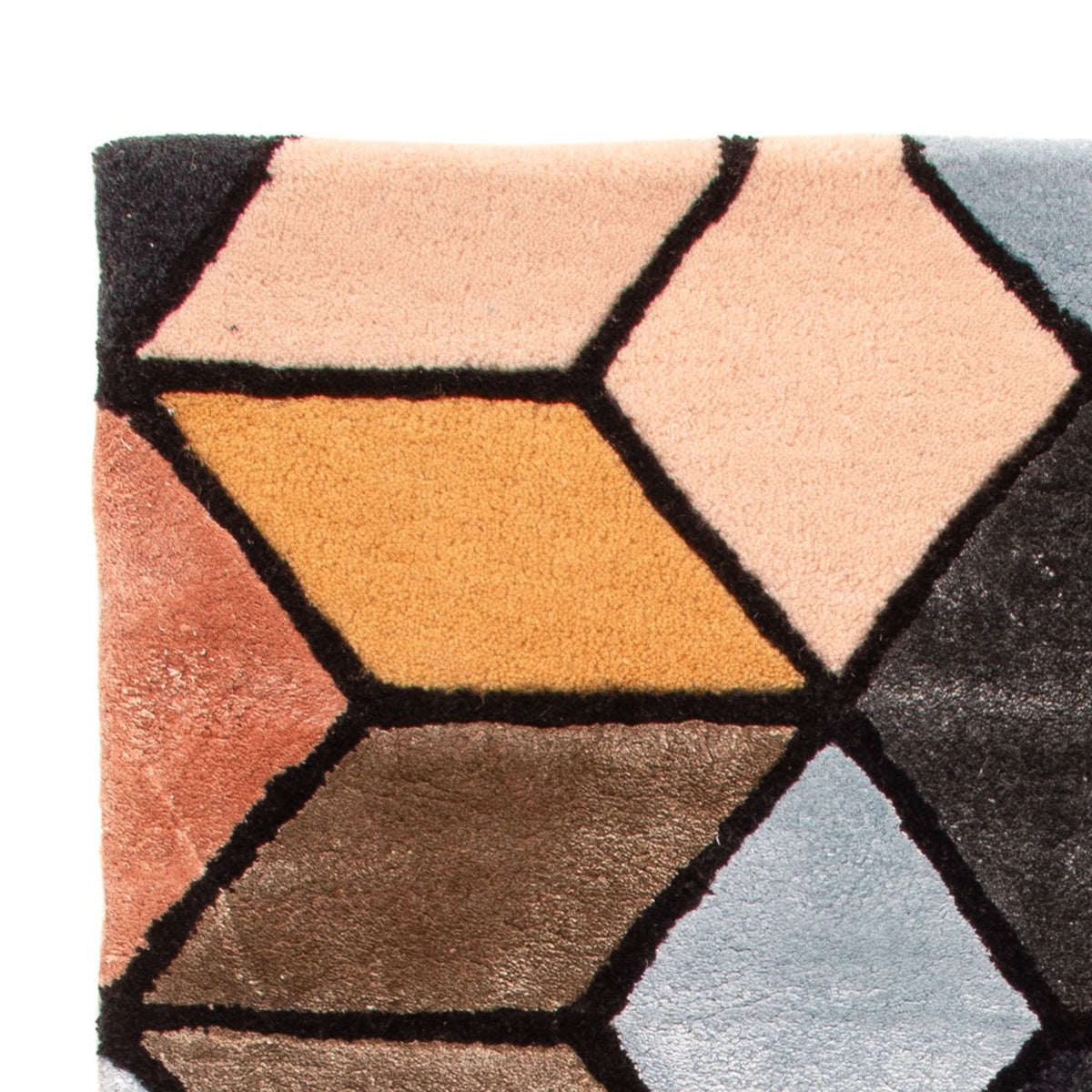 Designer Teppich - 60 x 90 cm - mehrfarbig