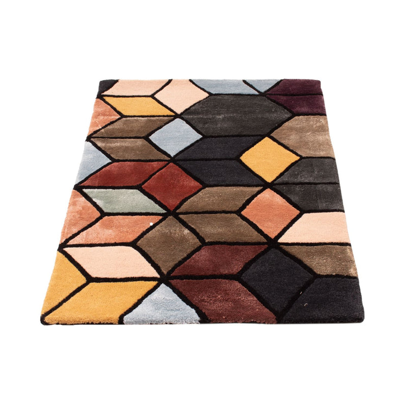 Designer Teppich - 60 x 90 cm - mehrfarbig