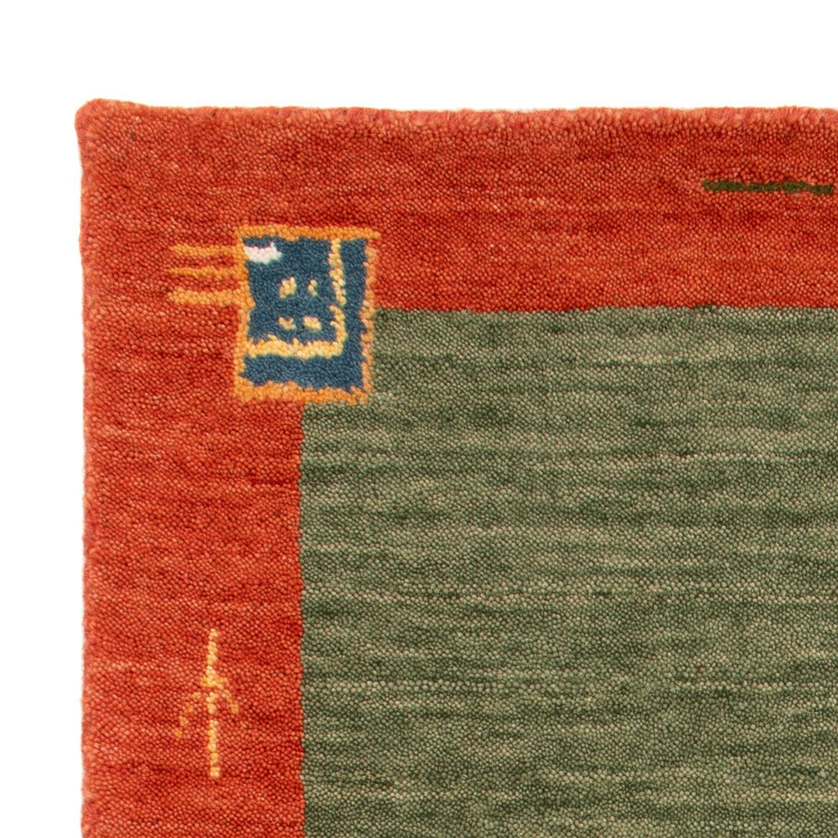 Gabbeh Teppich - Softy - 60 x 90 cm - grün